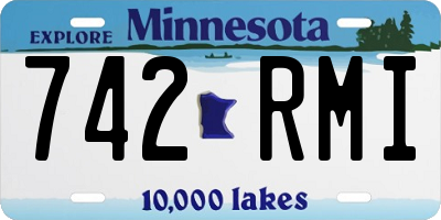 MN license plate 742RMI