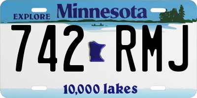 MN license plate 742RMJ