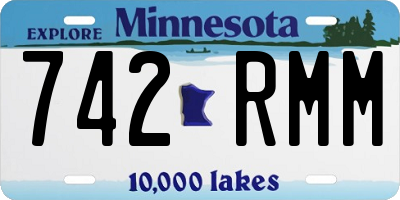 MN license plate 742RMM