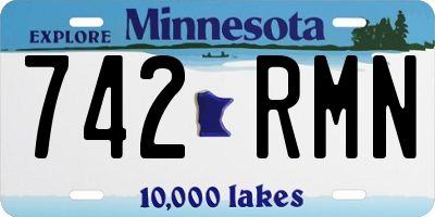 MN license plate 742RMN