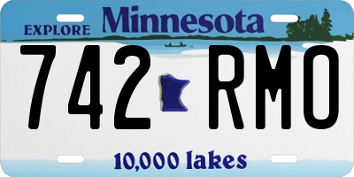 MN license plate 742RMO