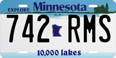 MN license plate 742RMS