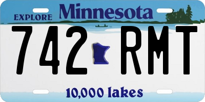 MN license plate 742RMT