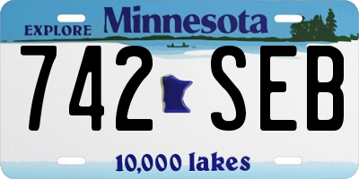 MN license plate 742SEB
