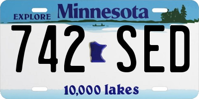 MN license plate 742SED