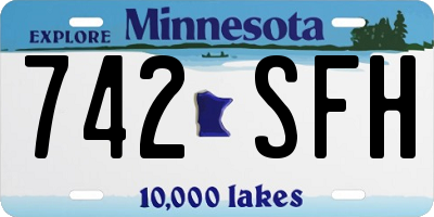 MN license plate 742SFH