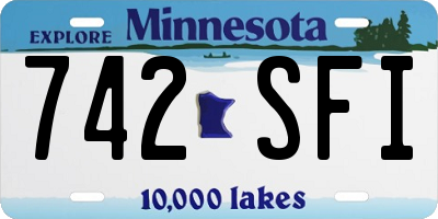 MN license plate 742SFI