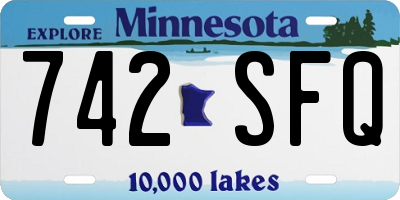 MN license plate 742SFQ