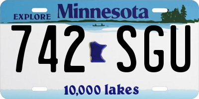 MN license plate 742SGU