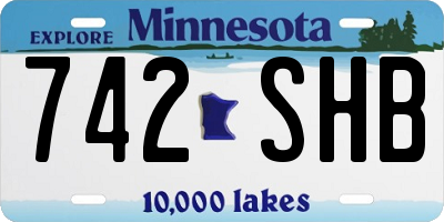 MN license plate 742SHB