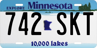 MN license plate 742SKT