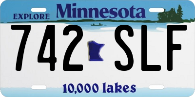 MN license plate 742SLF
