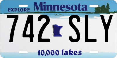 MN license plate 742SLY