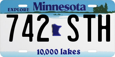 MN license plate 742STH