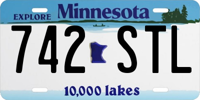 MN license plate 742STL