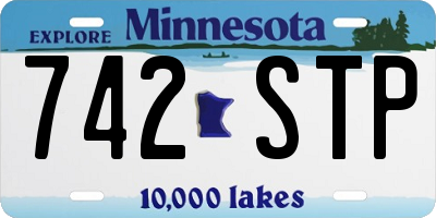 MN license plate 742STP