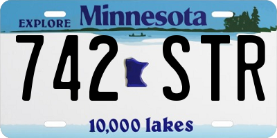 MN license plate 742STR