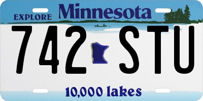 MN license plate 742STU
