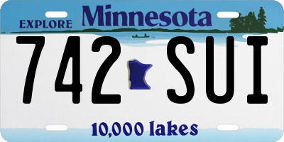 MN license plate 742SUI