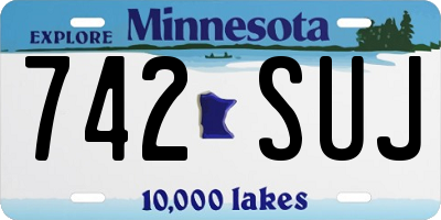 MN license plate 742SUJ