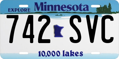 MN license plate 742SVC