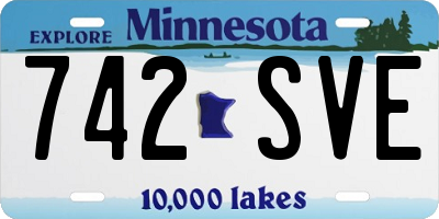 MN license plate 742SVE