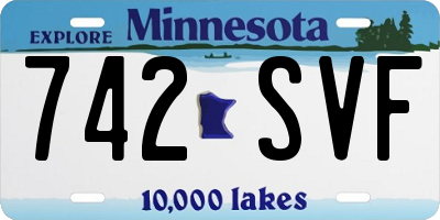 MN license plate 742SVF