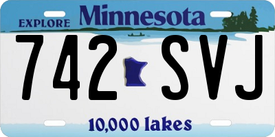 MN license plate 742SVJ