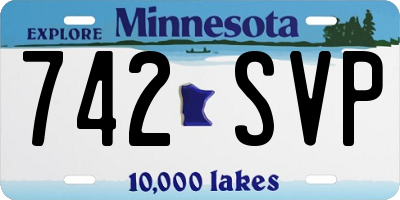 MN license plate 742SVP
