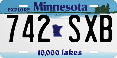 MN license plate 742SXB