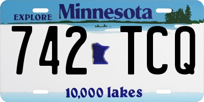 MN license plate 742TCQ