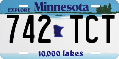 MN license plate 742TCT