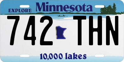 MN license plate 742THN