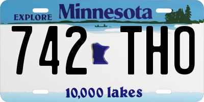 MN license plate 742THO