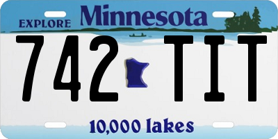 MN license plate 742TIT