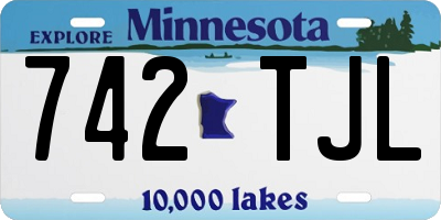 MN license plate 742TJL