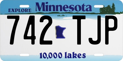MN license plate 742TJP