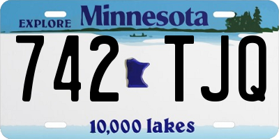 MN license plate 742TJQ