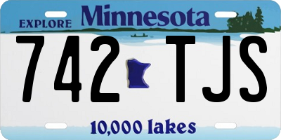 MN license plate 742TJS