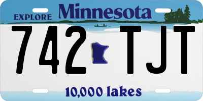MN license plate 742TJT