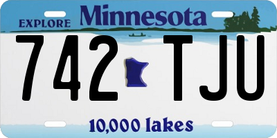 MN license plate 742TJU