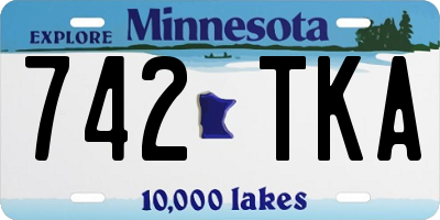 MN license plate 742TKA