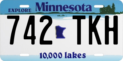 MN license plate 742TKH