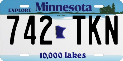 MN license plate 742TKN