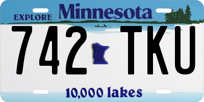 MN license plate 742TKU