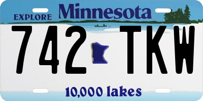 MN license plate 742TKW