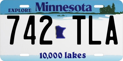 MN license plate 742TLA