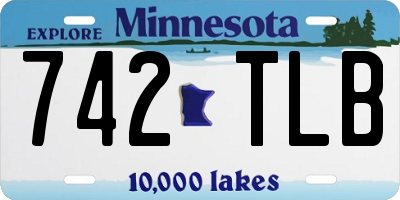 MN license plate 742TLB