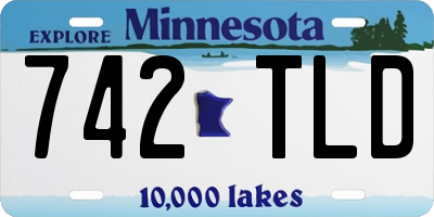 MN license plate 742TLD