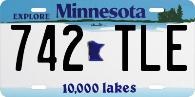 MN license plate 742TLE